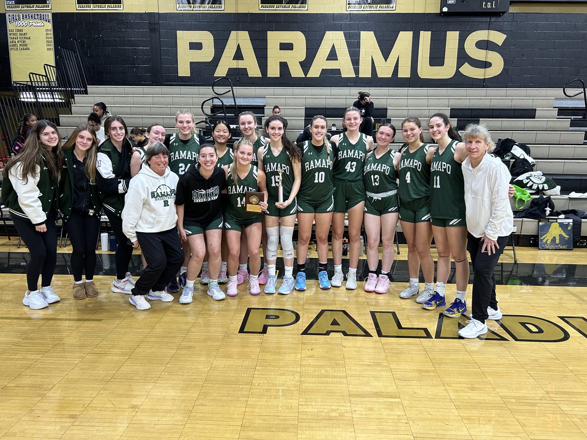 RamapoGirls's tweet photo. Nice Team win over very Tough https://t.co/VGuVTYalwK Mary’s Team!! Congrats @kaciegmiterek for our academic standout and @ToniPernetti15 MVP she lead us with 20pts and @camden_epstein had 18pts. #Bouncebackwin #AsOne #BigDawgs @NJScom https://t.co/7FPPEBiacU