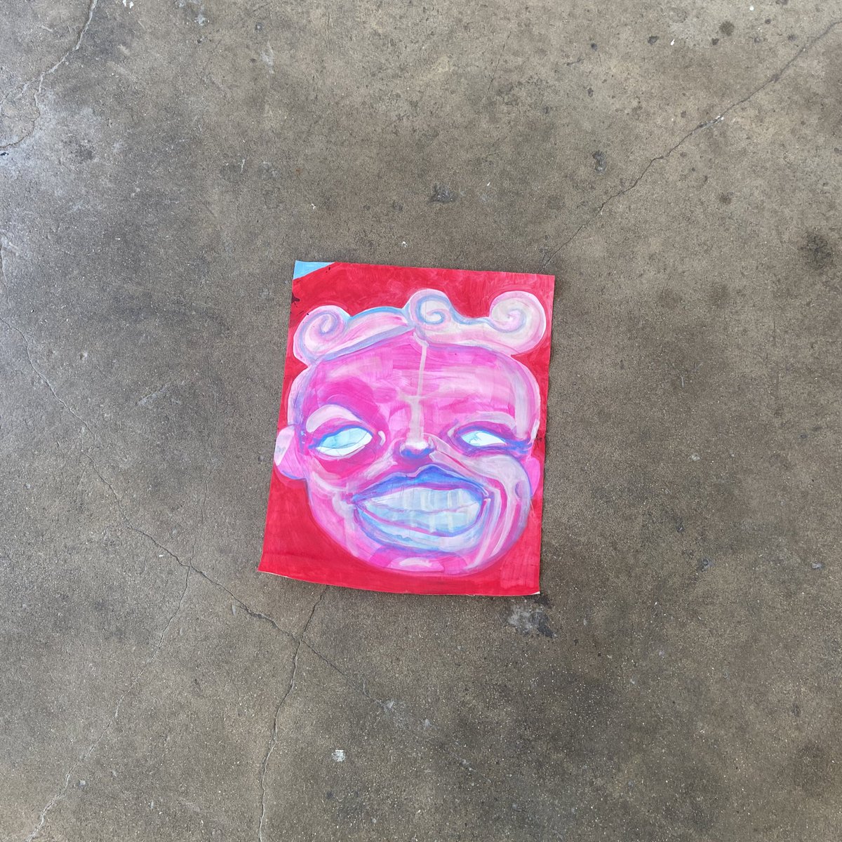 kill_che's tweet photo. acrylic paint on paper https://t.co/m5FrKxqqSm