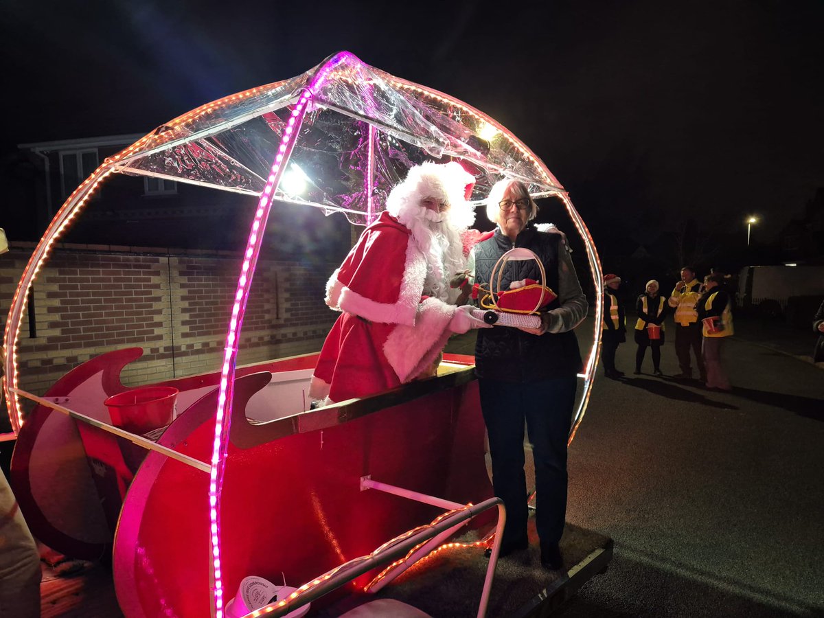 Permission granted.

Saturday 21st December 2024, Santa Claus and the #TocH charity sleigh team presented a special gift in memory of John Morris to his wife Pam. John supported the TocH sleigh for years and provided the chassis for the sleigh. Have a lovely Christmas Pam.