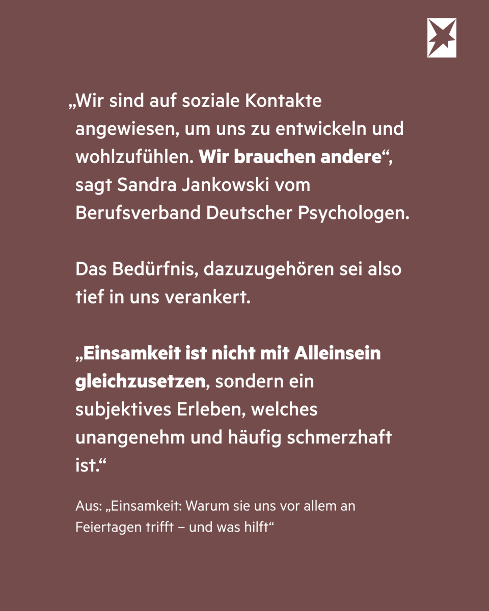 sternde's tweet photo. Deutschland vereinsamt. Besonders junge und alte Menschen haben zunehmend mit #Einsamkeit zu kämpfen – vor allem rund um die Feiertage. Warum das so ist und was man dagegen tun kann, lest ihr hier: https://t.co/pzwIE69ks9 #weihnachten https://t.co/ME998uUbI6