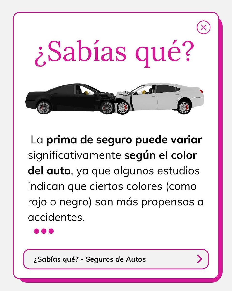 danideseguros's tweet photo. Aprende más sobre el mundo de los seguros con este ¿Sabías qué? sobre los seguros de autos. 🚗🔐 https://t.co/Ffm9WPABgl