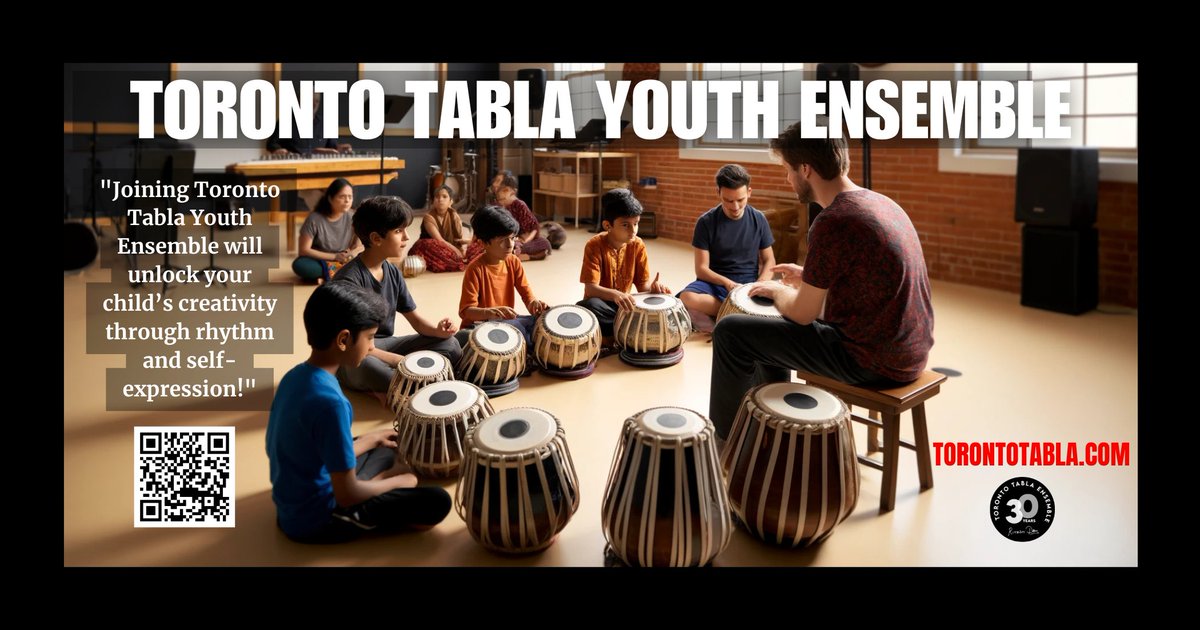 Toronto Tabla Ensemble (TTE) (@tablaensemble) on Twitter photo 🎶 Join the Toronto Tabla Youth Ensemble! 🎶
Give your child the gift of rhythm, creativity, and teamwork! TTYE offers young musicians a chance to shine, learn, and grow in a supportive, inspiring environment. 🥁
Register 👇
torontotabla.com/school/
 #TorontoTabla #YouthEnsemble 🎶 Join the Toronto Tabla Youth Ensemble! 🎶
Give your child the gift of rhythm, creativity, and teamwork! TTYE offers young musicians a chance to shine, learn, and grow in a supportive, inspiring environment. 🥁
Register 👇
torontotabla.com/school/
 #TorontoTabla #YouthEnsemble