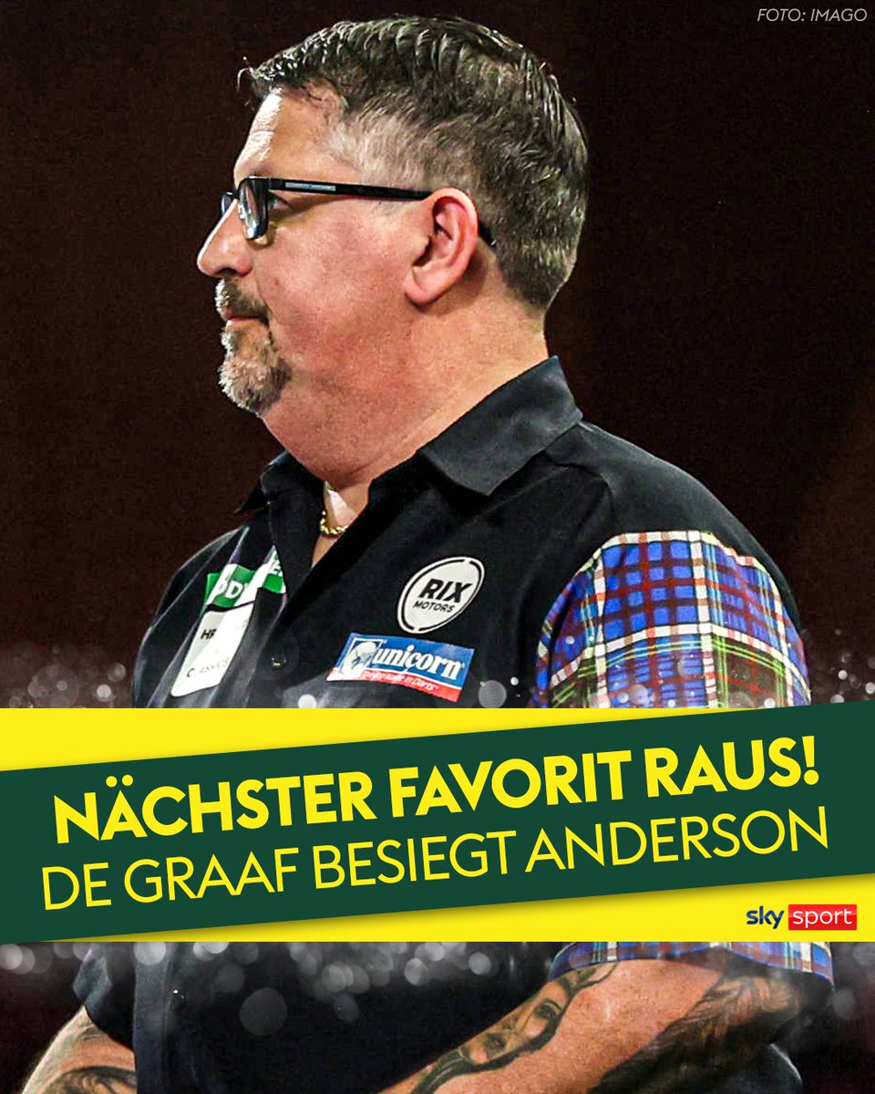 SkySportNews's tweet photo. Auch Gary Anderson muss seine Titelhoffnungen begraben! 🚨😳

Gegen den Schweden Jeffrey De Graaf setzt es für den "Flying Scotsman" eine 0:3-Niederlage. Nach Michael Smith verabschiedet sich damit der nächste große Name aus dem Turnier. 🎯

#SkySport #DartsWM #Anderson #DeGraaf https://t.co/qmU4ZIT6I4