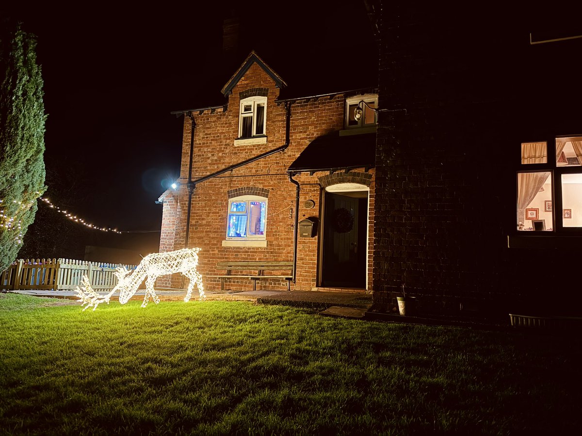 A reindeer came by! 😉 also added a bit of illumination here and there round the grounds:)