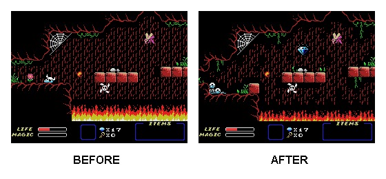 Small Yucatan Jungle Update for the ColecoVision:

When we design a room, we always start with the main design, the path Sydney will take and add some minimalist details, and then we add to it. Here is a before and after example.