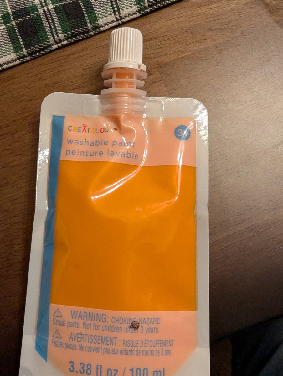 cameronkilton's tweet photo. @FDA who's responsible for allowing this through? Looks like it's a paint pouch https://t.co/sYGLY3qhH4