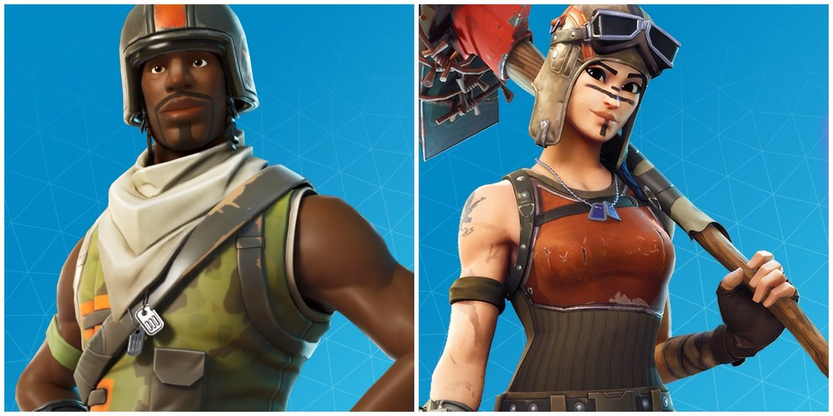 simplyintel_tm's tweet photo. Since Renegade Raider &amp; Aerial Assault Trooper aren’t rare anymore.

Here’s the 2 new rare skins in Fortnite:
-Sparkle Specialist 
-Havoc

Do you have these? #Fortnite #FortniteOG https://t.co/3stznLN2Vs