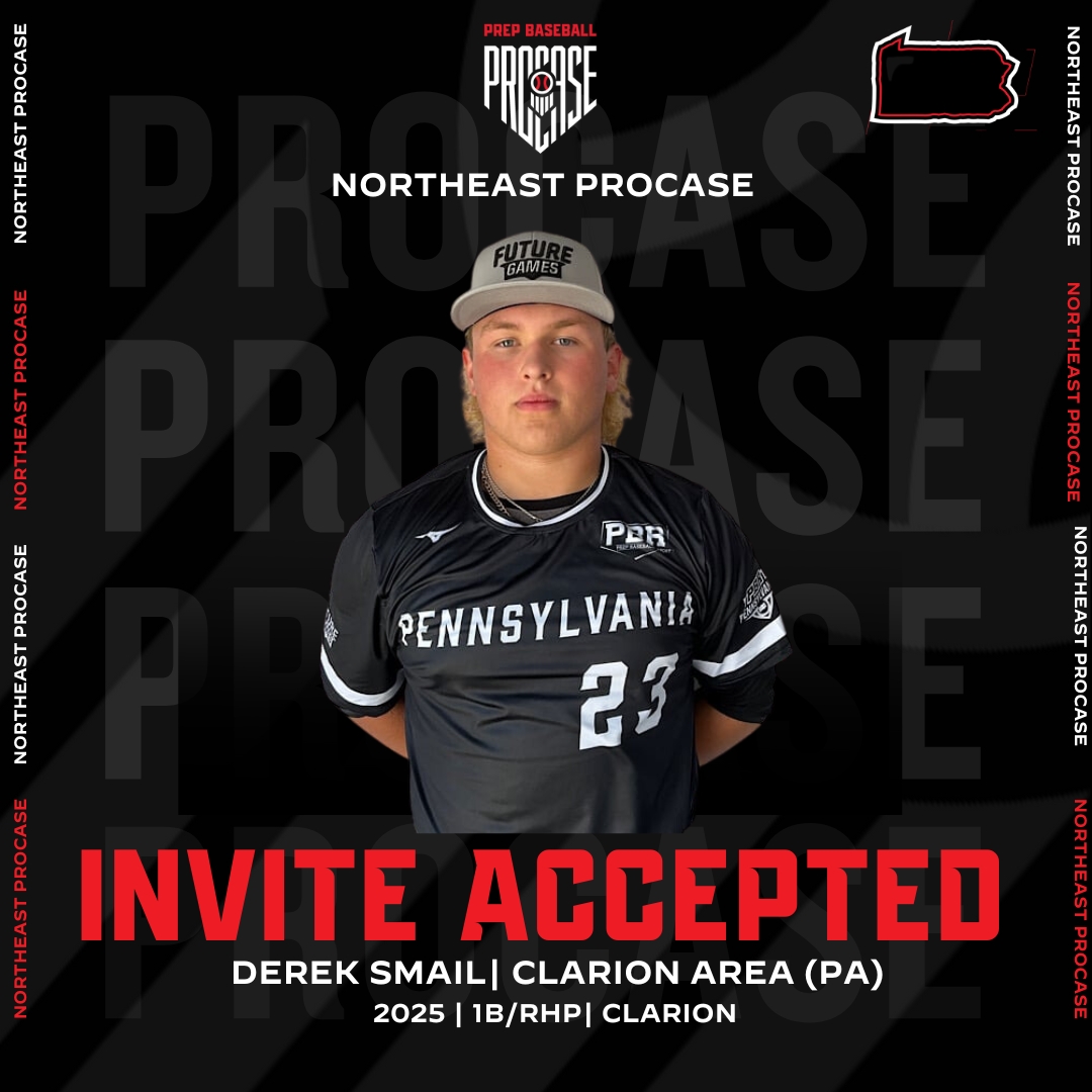 Invite Accepted ✅

2025 1B/RHP and Clarion commit Derek Smail (Clarion Area) will be with us on February 8th in Farmingdale, NJ for the Northeast ProCase.

Profile 👤
loom.ly/nuilQuQ

Request 🔗
loom.ly/PH3XCm0

<a href="/DerekSmail1/">Derek Smail</a> | #NEProCase