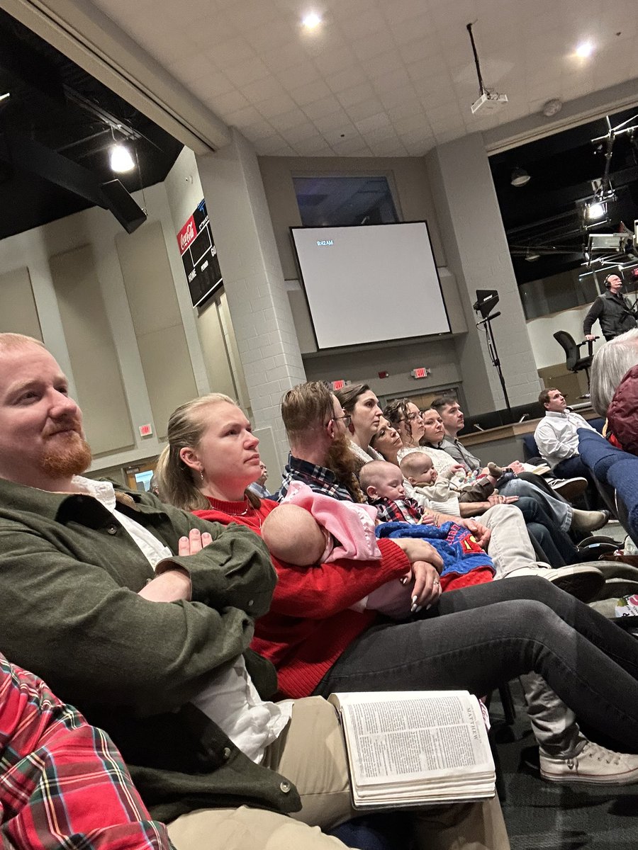 ChrisJohnsonDoz's tweet photo. Was so very good to have some of our crew with us at @ValleydaleSBC this morning!! So glad Mom and Dad were able to join us this weekend!! #MerryChristmas #JohnsonDozen #PopsLife https://t.co/ZYq2yCQa5Y