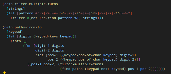 dranidis's tweet photo. @ch_mangelsdorf Thanks to your solution (!!!) I managed to complete Day 21 today. I had, however, to add a third robot in your check. Then the execution took forever, until I added the filtering of multiple turns. https://t.co/ug0WfpjXMP