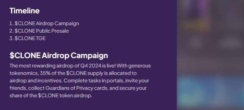 TAYM1011's tweet photo. Today we have a completely free project with us. 

The project is allocating 35% of its tokens $CLONE for distribution in the airdrop 🤯. 

The airdrop is nearing completion, so try to hurry and complete the tasks in it as soon as possible. 

#clonefundamentals

👇🏻 https://t.co/nBFmKscT1F