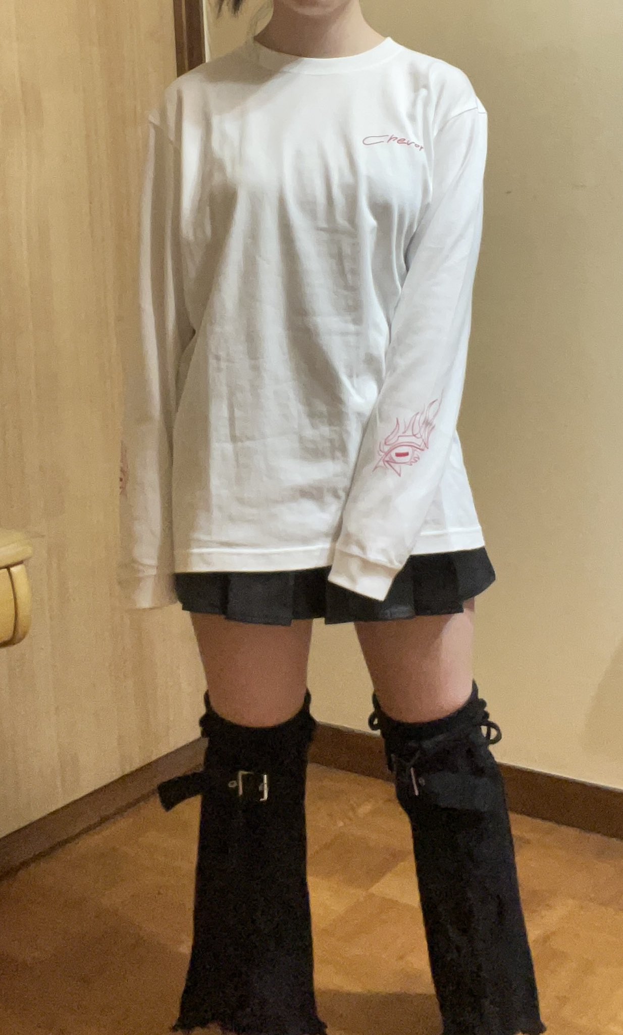 chevon ロンT/ロングTシャツ 白/L chevon ロンT/ロングTシャツ 白/L 虎ロンT(白) | whims coffee and