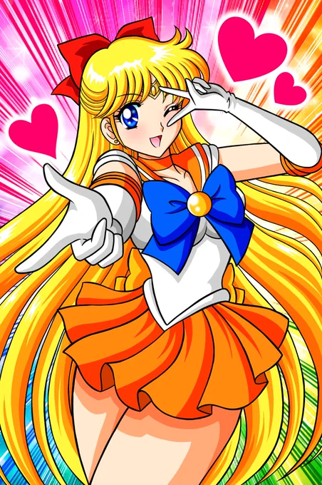 セーラーヴィーナス夏以来なので随分とご無沙汰……でもホントは夏前に描いて放置してました#美少女戦士セーラームーン#セーラーヴィーナス 