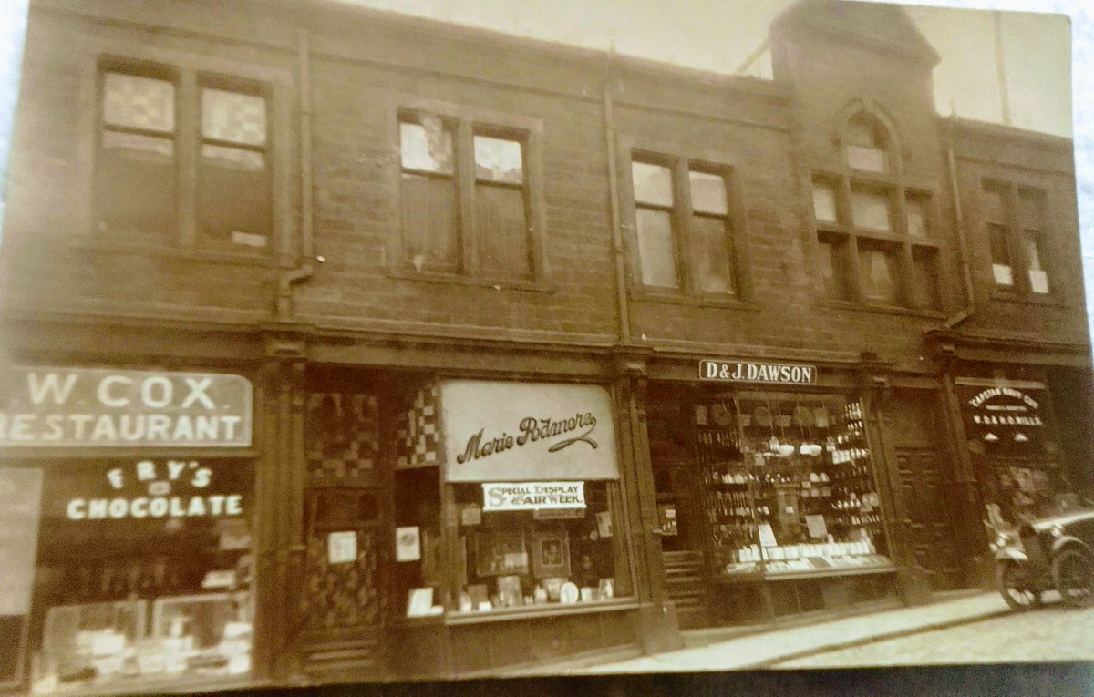 SusanTo16858068's tweet photo. My grandmother Marie Podmore standing outside her photographic studio in Colne . https://t.co/EdNNq5Zoaa