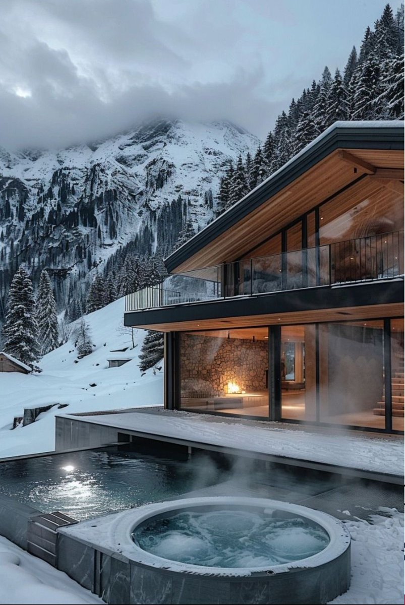 HOUSEPORN___'s tweet photo. Dream chalet. https://t.co/sQVQgEGTJ1