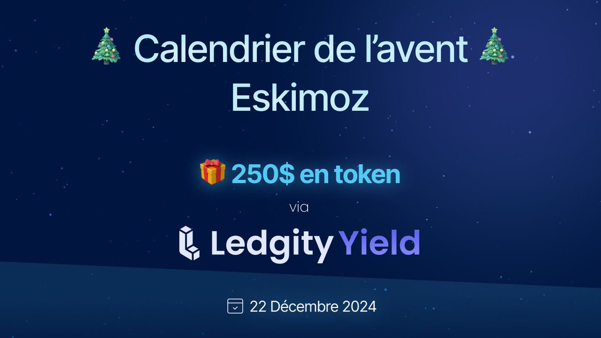 🎁 GIVEAWAY : 250$ à gagner avec Ledgity 🎁

La DeFi made in France s'invite dans notre calendrier de l'avent glacé 🧊🇫🇷

Notre partenaire Ledgity propose une application crypto-patrimoniale pour diversifier son épargne, mais aussi un protocole de Yield pour les habitués du Web3