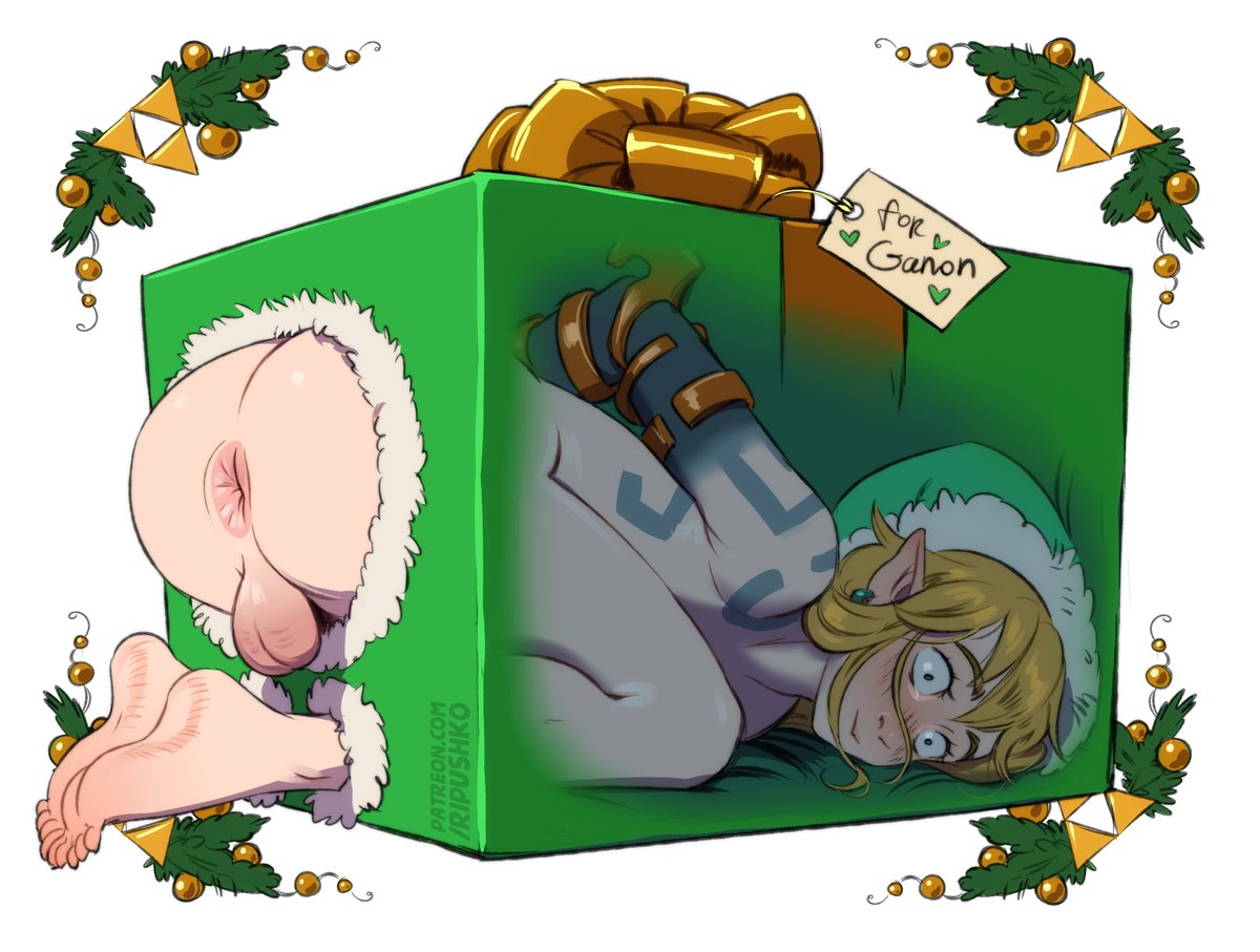 Ripushko's tweet photo. Link for Ganon 💚 
Old request for patrons.  

Who is ready to steal the gift before Ganon finds it? Or is it better to wait and spy? https://t.co/2jj4W1Sj0P