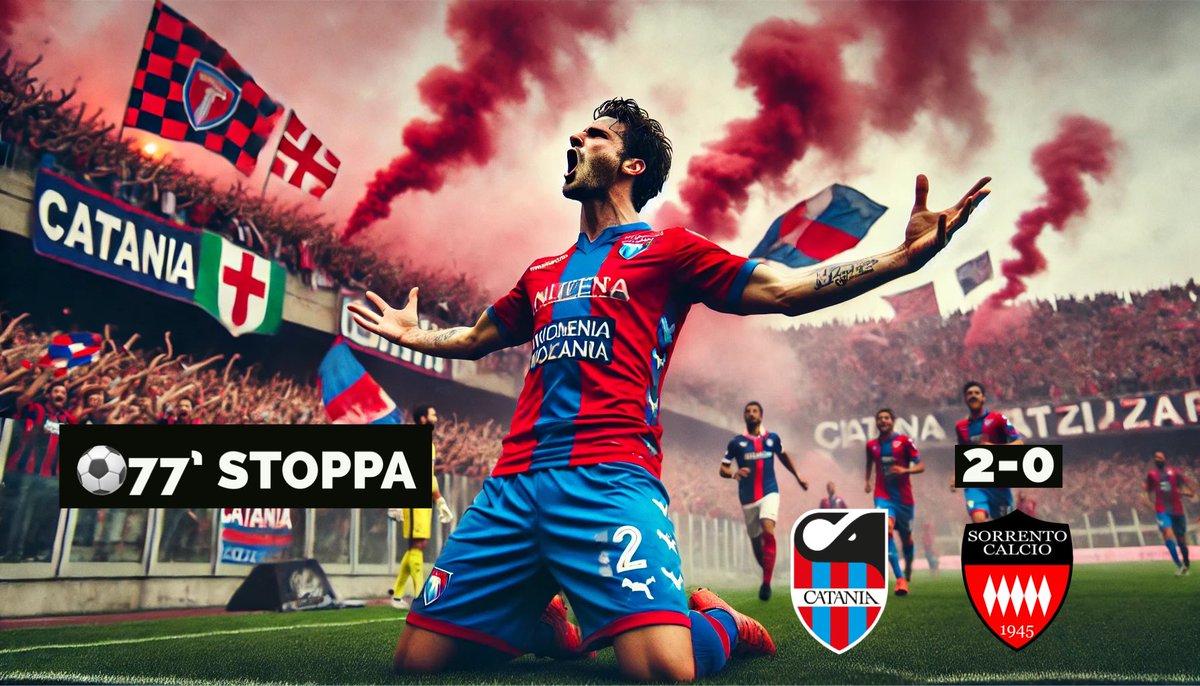 C1946d's tweet photo. Raddoppio rossazzurro ! 2-0
#cataniasorrento #SerieCNow #stoppa
🩵♥️⚽️🏟️🐘 https://t.co/lKvBbQixDD