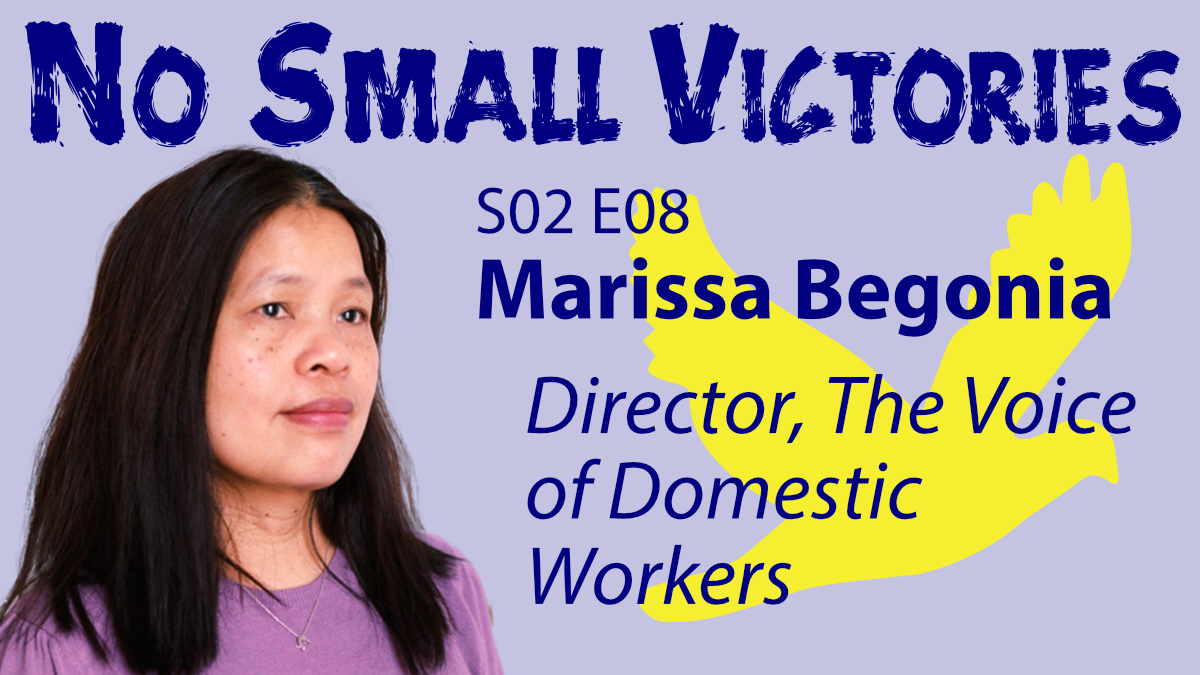 Haringey Welcome (@haringeywelcome) on Twitter photo In our final episode of the year, <a href="/marissadb1225/">Marissa Begonia</a> shares her extraordinary story of survival as a migrant domestic worker, and of establishing <a href="/thevoiceofdws/">The Voice of Domestic Workers</a> to fight for domestic workers' rights.
Tune in here or on your favourite podcast platform:
nosmallvictories.buzzsprout.com/2117930/episod… In our final episode of the year, <a href="/marissadb1225/">Marissa Begonia</a> shares her extraordinary story of survival as a migrant domestic worker, and of establishing <a href="/thevoiceofdws/">The Voice of Domestic Workers</a> to fight for domestic workers' rights.
Tune in here or on your favourite podcast platform:
nosmallvictories.buzzsprout.com/2117930/episod…