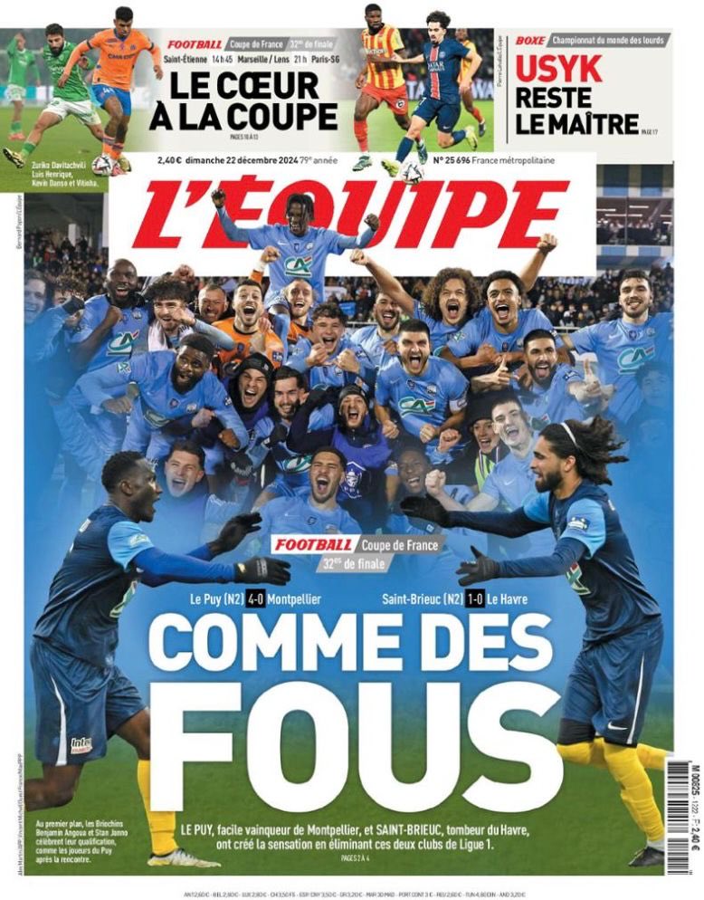 #lepuyenvelay remet cela en #coupedefrance 💪✌🏽🥰