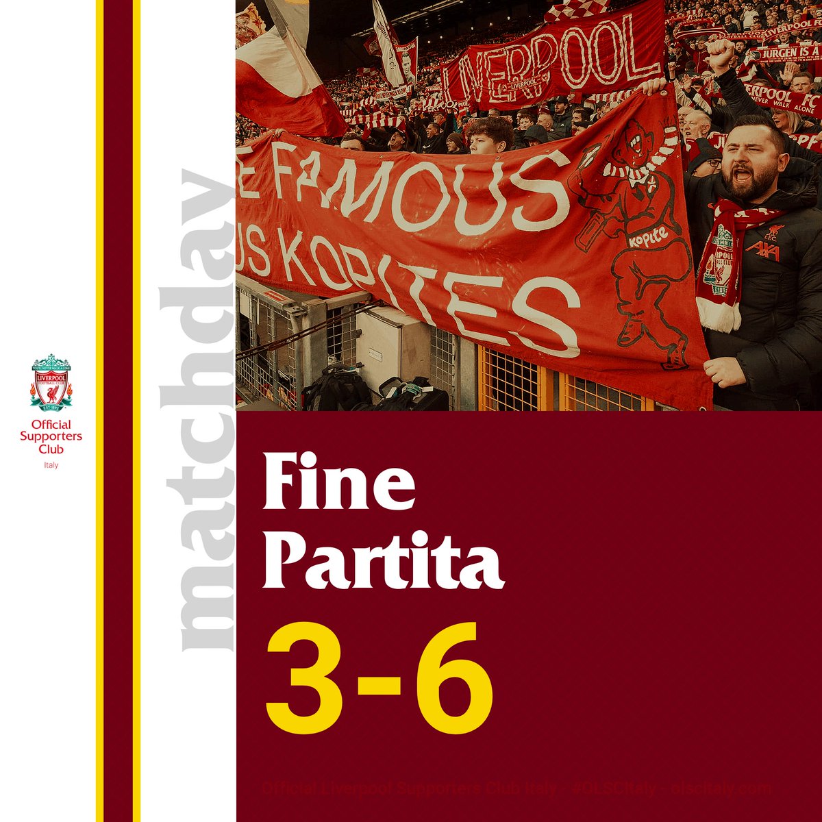 [90+5'] FINE PARTITA: Che vittoria!

Il risultato mente perché il Liverpool ha semplicemente dominato. 3 punti importantissimi.

A breve con la diretta post-partita!

#TOTLIV | #OLSCItaly | olscitaly.com