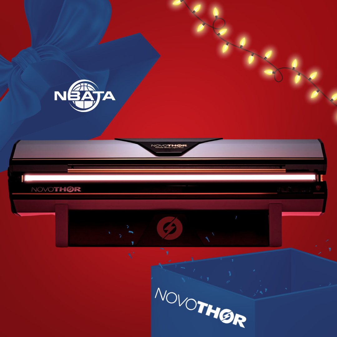 NBATA's tweet photo. The NBATA is dreaming of a light Christmas…#12DaysofPartners

As our Platinum Partner @novothor gives us..the gift of advanced recovery and enhanced performance! ✨ Supporting athletic trainers and athletes with cutting-edge light therapy to keep them at the top of their game. https://t.co/HG1vQ2NUqo