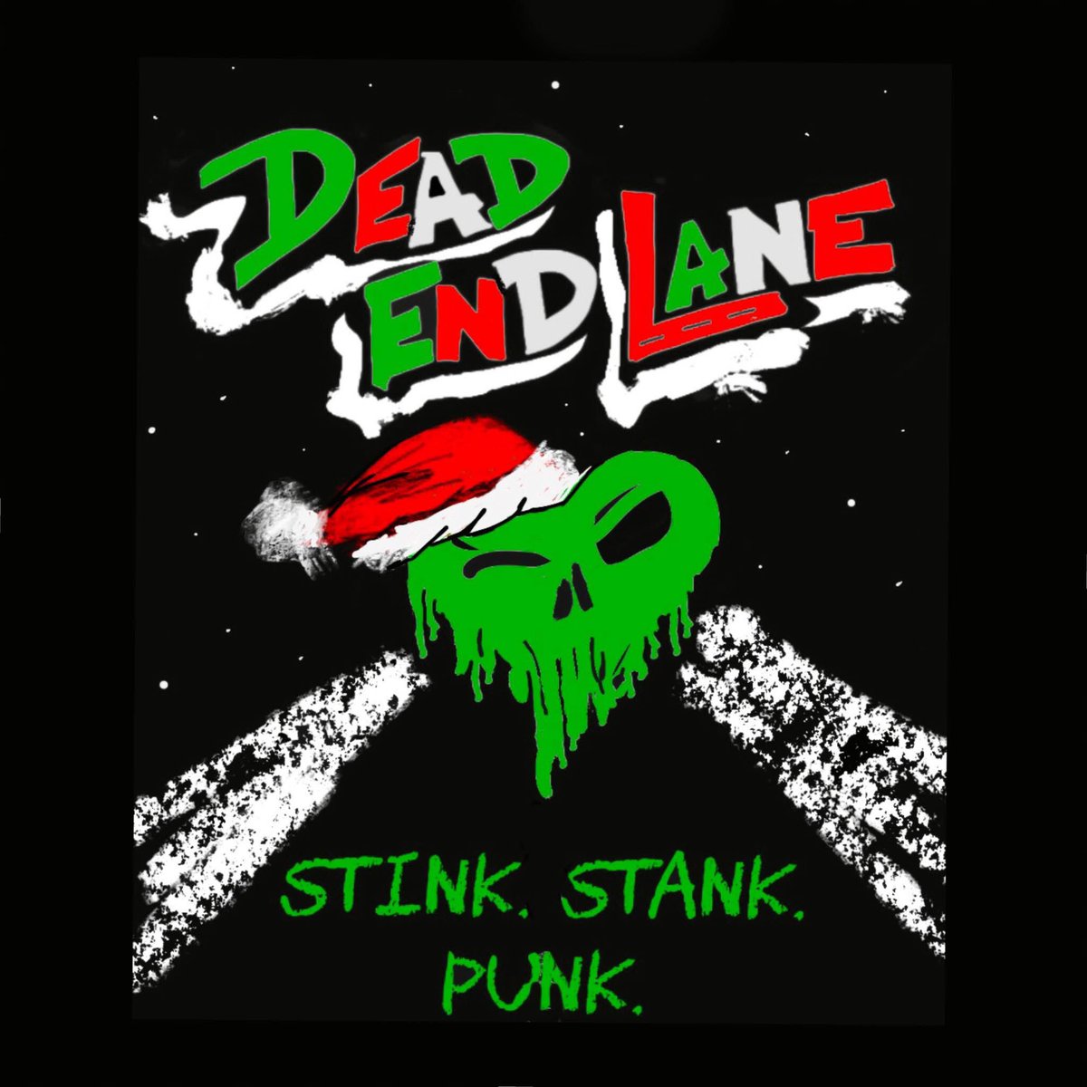 TheSalaciousT's tweet photo. The holiday season is upon us!  
But 2025 shows coming soon! 1/4 Richmond, 1/12 York!
✊✊🌲🌲

#punk #bandart #christmas #holiday #art #allegedlyrecords #deadendlane #deadendlanepunkband @allegedlyrecords https://t.co/H5HuJVAd6q