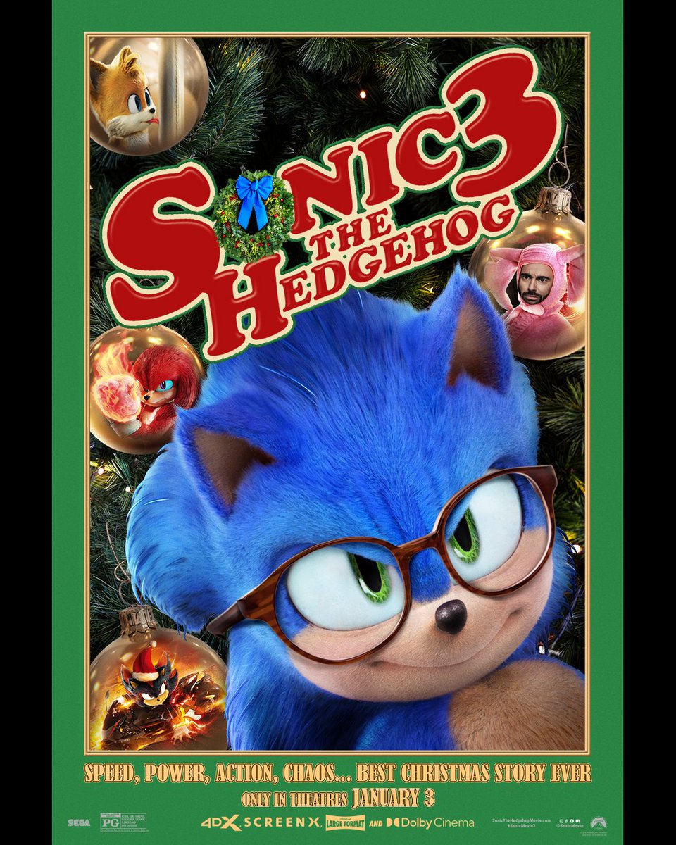ParamountPicsIN's tweet photo. Exclusive ‘A Christmas Story’-inspired poster for ‘SONIC 3’
#12HoursOfSonic
#SonicMovie3 - only in cinemas on 3rd January, 2025
Also in 4Dx. https://t.co/Xbz3sCxSVq