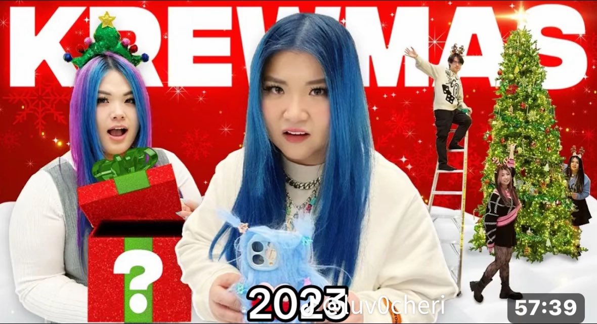 krewfanns's tweet photo. Fun fact each of the krew members have been in the middle/center of the  krewmas vlog except for @RainbowsYT so maybe in krewmas 2025 Rainbow will be in the middle https://t.co/eT77B5svMC
