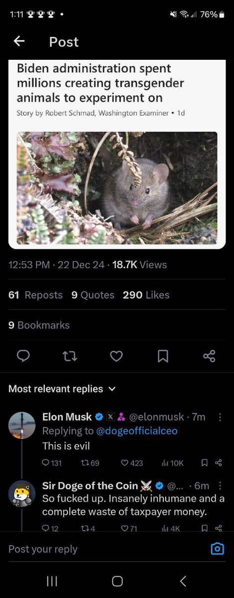 73Stakz's tweet photo. @elonmusk How do you feel about #transmouse ? 
It’s outrageous 

https://t.co/bKPYBIc4fV https://t.co/JS1WfdON1y