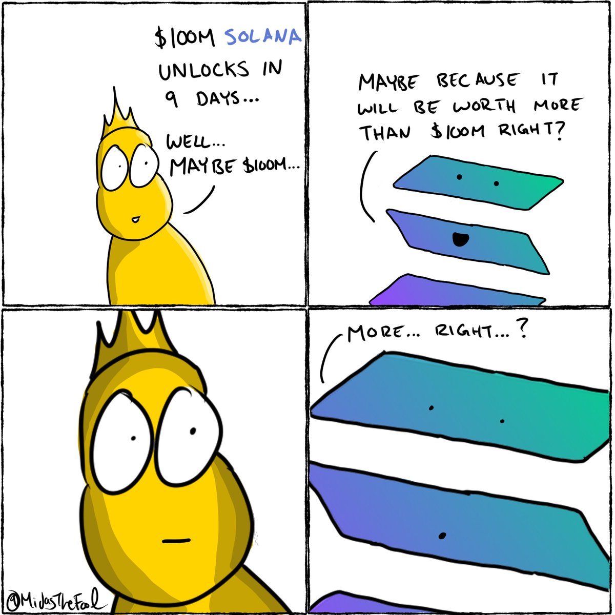 MidasTheFool's tweet image. Solana unlock coming up