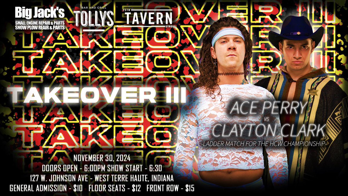 IWTV (@indiewrestling) on Twitter photo JUST ADDED
<a href="/HCW_Live/">HybridChampionshipWrestling</a> presents
Takeover III
Featuring
<a href="/AcePerryIndy/">Ace Perry</a> v <a href="/sheriff_clark02/">Clayton Clark</a>
The War Pigs vs <a href="/HunterHold22/">Hunter Holdcraft</a> <a href="/12GaigeWrestles/">12GaigeWrestles</a>
<a href="/LPLoganMyers/">🚀Logan Myers ⭐️</a> v <a href="/sabotagesean/">Sabotage</a>
+ <a href="/GastonLarue/">'Mozart of Professional Wrestling' Gaston LaRue</a> <a href="/KodaHernandez01/">Koda Hernandez</a> <a href="/SabinGauge/">Sabin Gauge</a> & more!
Watch it now
independentwrestling.tv/player/aV43MzM… JUST ADDED
<a href="/HCW_Live/">HybridChampionshipWrestling</a> presents
Takeover III
Featuring
<a href="/AcePerryIndy/">Ace Perry</a> v <a href="/sheriff_clark02/">Clayton Clark</a>
The War Pigs vs <a href="/HunterHold22/">Hunter Holdcraft</a> <a href="/12GaigeWrestles/">12GaigeWrestles</a>
<a href="/LPLoganMyers/">🚀Logan Myers ⭐️</a> v <a href="/sabotagesean/">Sabotage</a>
+ <a href="/GastonLarue/">'Mozart of Professional Wrestling' Gaston LaRue</a> <a href="/KodaHernandez01/">Koda Hernandez</a> <a href="/SabinGauge/">Sabin Gauge</a> & more!
Watch it now
independentwrestling.tv/player/aV43MzM…