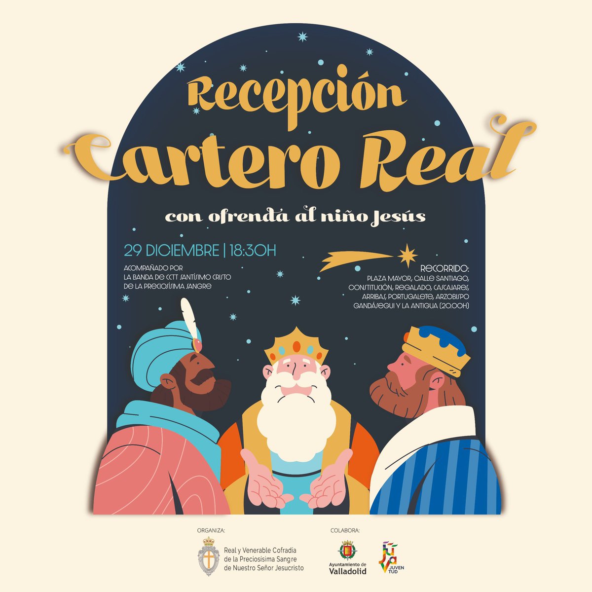 carolinadbp's tweet photo. A falta de tan solo una semana para la ‘Recepción del Cartero Real’ de la @PreciosaSangrev (@JuvenilSangreVa), los más jóvenes y pequeños han protagonizado una vez más el Festival de Navidad solidario de la cofradía. 🎉
Un placer acompañaros. https://t.co/vgYeWdeIDs