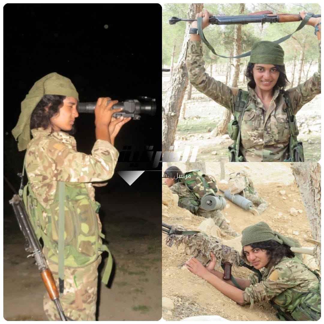 آخر حركات للمقاتلة في ميليشيات PKK /YPG "آفاشين جودي" قبل مصرعها على يد قوات فجر الحرية التابعة للجيش الوطني قرب سد تشرين شرقي حلب.