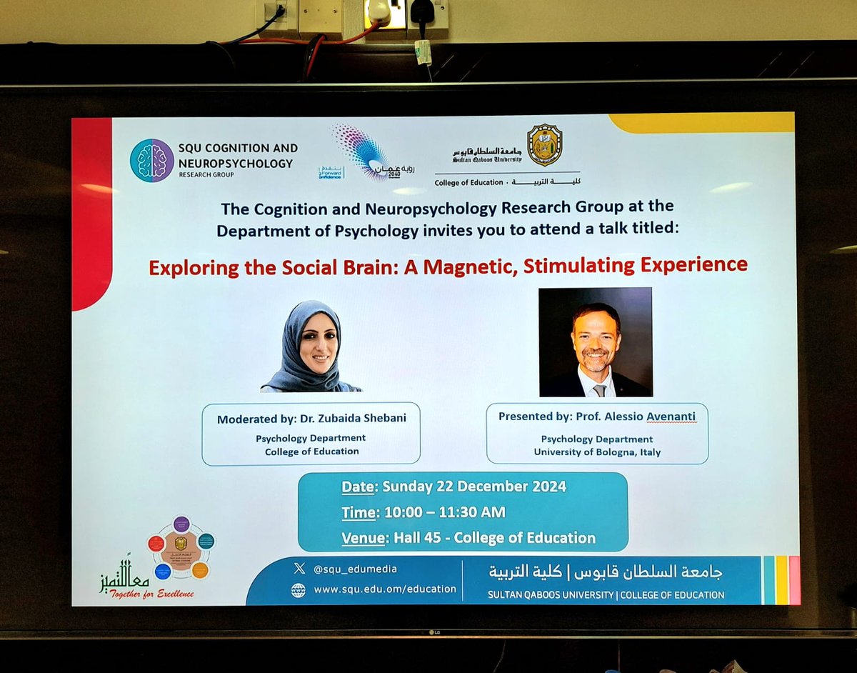 A heartfelt thank you to Mohamed Seghier &amp; Zubaida Shebani for the warm welcome! 🙏 Visiting Khalifa Univ &amp; Sultan Qaboos Univ was a great pleasure. 🌍✨ 
Grateful for the insightful discussions and global collaboration in science! 🔬🤝
#Research #Collaboration #Gratitude