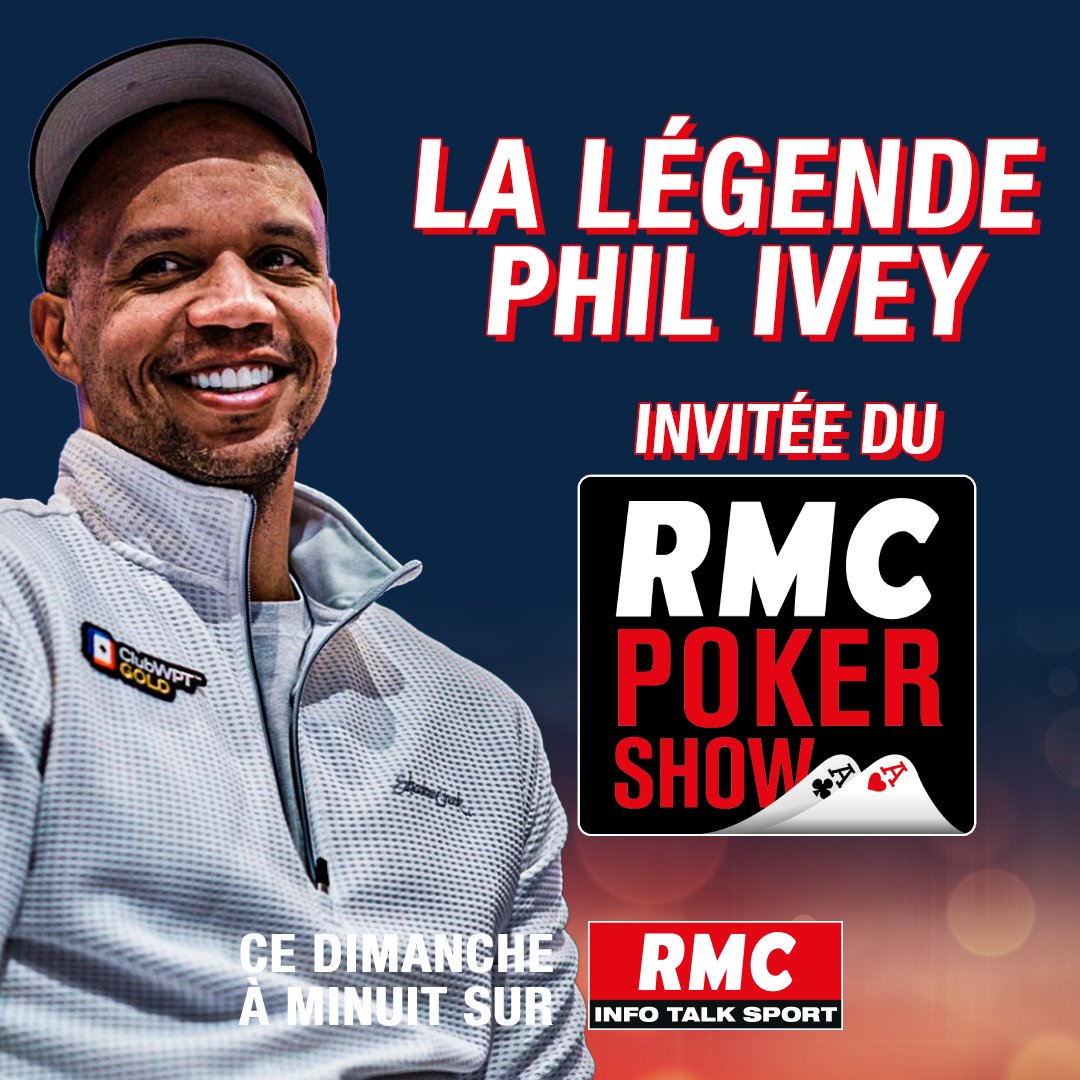 RMCsport's tweet photo. 🔥🃏 Phil Ivey, véritable légende du poker mondial, qui compte plus de 47M$ de gains en tournois, est l'invité du RMC Poker Show ce soir à minuit ! Il répondra aux questions de @DanielRiolo et @moundirofficiel dans une interview exclusive. https://t.co/a81y9lF9sz