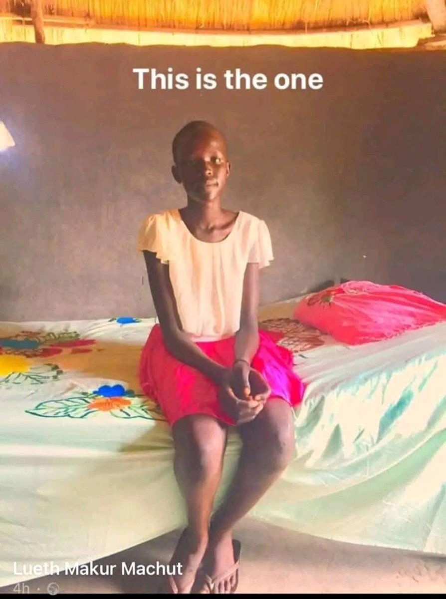 Look at what the donor money is doing in South Sudan! 
This 14 year-old is married off this week to a man working at Alpha bank as an operation manager. Alpha bank is said to be a subcontractor of international NGOs. <a href="/RadioMiraya/">Radio Miraya</a> <a href="/EyeRadioJuba/">Eye Radio</a> <a href="/unicefssudan/">UNICEF South Sudan</a>