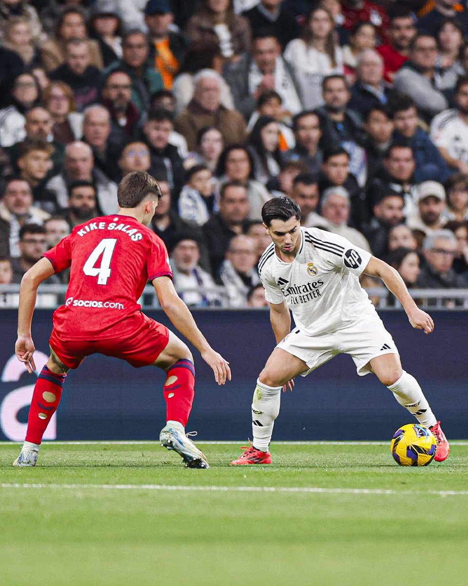 Brahim's tweet photo. Cerramos el 2024 con esta gran victoria en casa 🤷‍♂️. 

¡Vamos a por el 2025, madridistas! 🤍

#HalaMadrid https://t.co/JsZZqLndx7