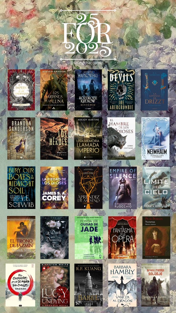 ElsaCM17's tweet image. 25 libros que quiero leer en 2025 🫡
