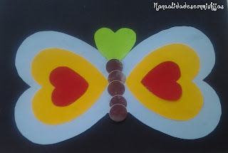 Mariposa de corazones para esta #primavera para #recortarypegar
¿Te animas a hacerla? 
bit.ly/MCMHmarip