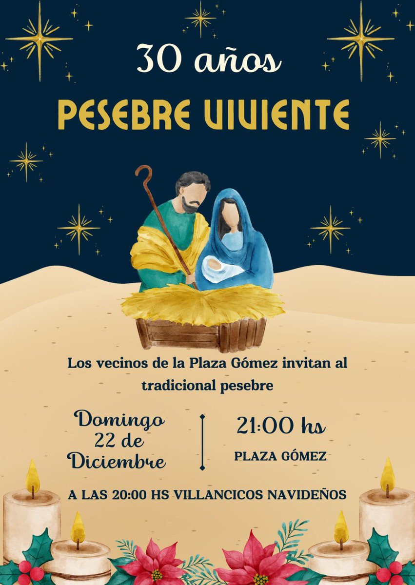 Como todos los años, los vecinos de Plaza Gómez nos invitan a disfrutar del Pesebre Viviente!!!❤️