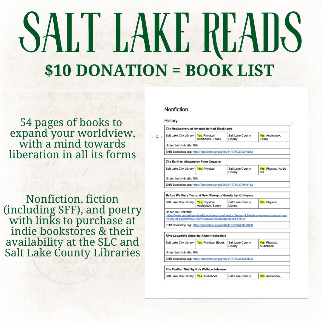 EHR_Podcast's tweet photo. Hello friends! We are running this fundraiser for our friend Ahmed in Gaza. Most links are Utah focused, but you can still get a lot out of this if you live elsewhere. Please consider donating &amp; keeping yourself in book recommendations all year long! 

https://t.co/KxRg6U60YJ https://t.co/Dmpar8ngmQ
