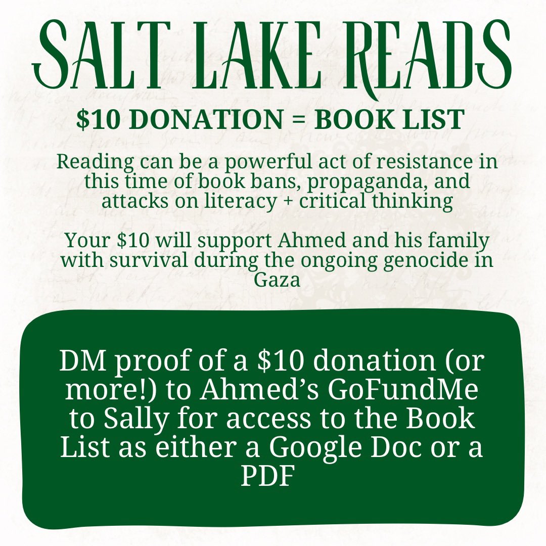 EHR_Podcast's tweet photo. Hello friends! We are running this fundraiser for our friend Ahmed in Gaza. Most links are Utah focused, but you can still get a lot out of this if you live elsewhere. Please consider donating &amp; keeping yourself in book recommendations all year long! 

https://t.co/KxRg6U60YJ https://t.co/Dmpar8ngmQ