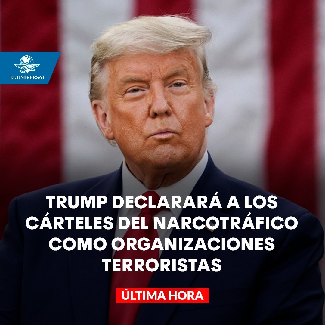 El_Universal_Mx's tweet photo. #ÚLTIMAHORA 🚨 "Todos los miembros de pandillas extranjeras serán expulsados y designaré inmediatamente a los cárteles como organizaciones terroristas", señaló Donald Trump durante un foro de la organización ultraconservadora Turning Point en Phoenix.
👉 https://t.co/tlXgZKFeqZ https://t.co/gcH1CP238p