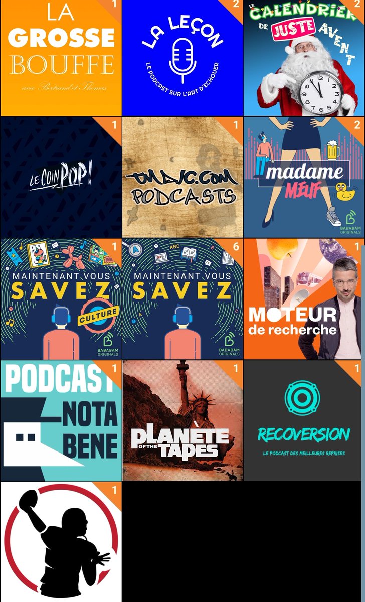 Journal des sorties de Podcast