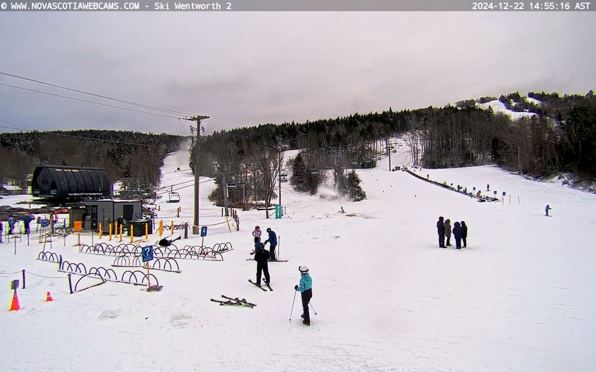 Early season snow and cold temps mean better conditions at NS ski hills! ⛷️ Ski Wentworth &amp; Ski Martock🏂are open earlier than last year. Cape Smokey🏔️opens Dec 23, no update yet from Ski Ben Eoin. Think snow! ❄️