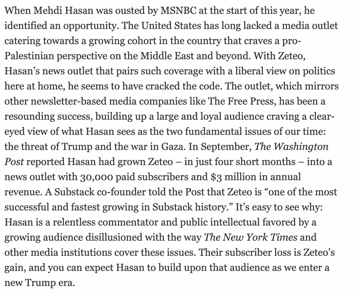 Hey mom, look: I lost a cable show, started my own small business, and still went from 53 last year to 36 this year in <a href="/Mediaite/">Mediaite</a>'s list of the 75 "most influential in news media" people.

Zeteo is on the map in more ways than one. 😉