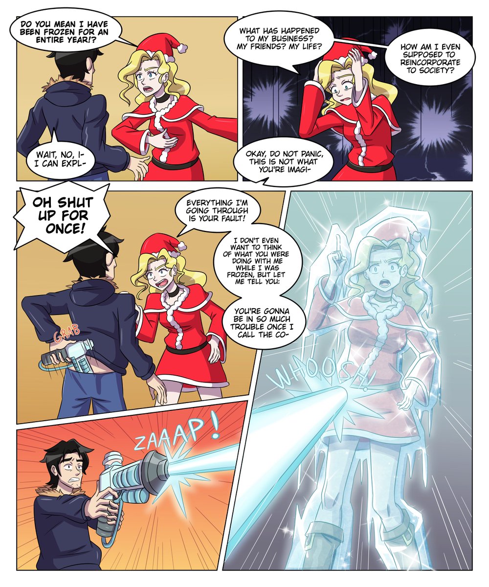 AsfrLex's tweet photo. ASFR Christmas Comic Finale - Part 6/8
"Sorry Stella, but you'll have to return to be frozen Hope that can cool down your current crisis"

Man, I can't believe that I've postponed this finale for almost a year lol.
Oh well, it's still here
Enjoy!
#石化 #Frozen #asfr #固め #氷漬け https://t.co/ZKrpsxvZoN
