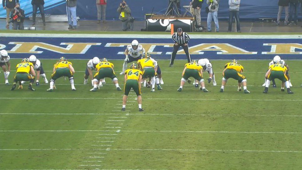 DomIzzoWDAY's tweet photo. From the 2022 title game; the entire #NDSU starting offensive line will have started a game in the NFL.

Cody Mauch - LT (Bucs)
Nash Jensen - LG (Panthers)
Jalen Sundell - C (Seahawks)
Jake Kubas - RG (Giants)
Cordell Volson - RT (Bengals)

Kubas and Sundell starting today. https://t.co/zn9bnlAt5x