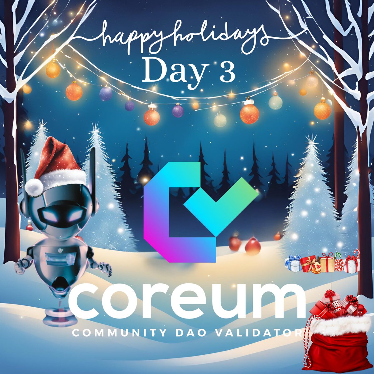 CoreumDAO's tweet photo. 🎄3 days of Christmas with Coreum Community DAO. 🎁

Day 3 is here. Join 
@Cor3_Community & @CoreumPunks 
 for today's giveaway.

To Enter:
❤️ Like this post
🔄 Retweet to spread the joy
👉Follow @Cor3_Community & @CoreumPunks 

🎯 One lucky winner will be chosen in 24 hours.

🎁 Prizes may include:
• Coreum Punks NFTs
• $COREUM tokens
• $CCD tokens

#CoreumChristmas #BuiltOnCoreum #CoreumPunks
